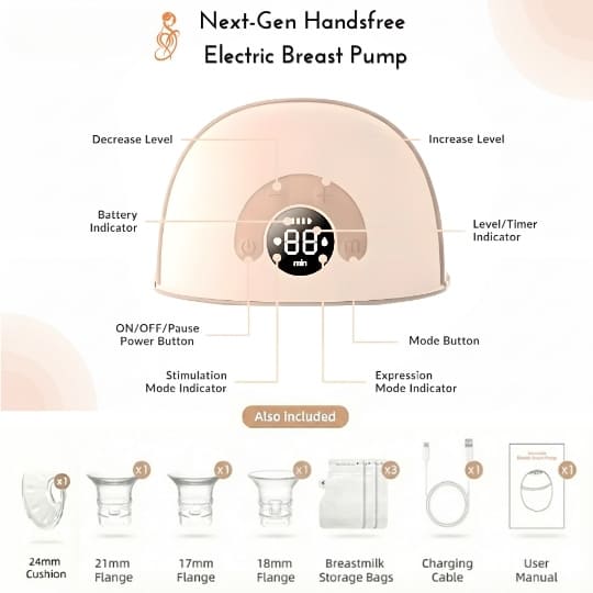 NEXT-GEN ELECTRIC HANDSFREE BREAST PUMP