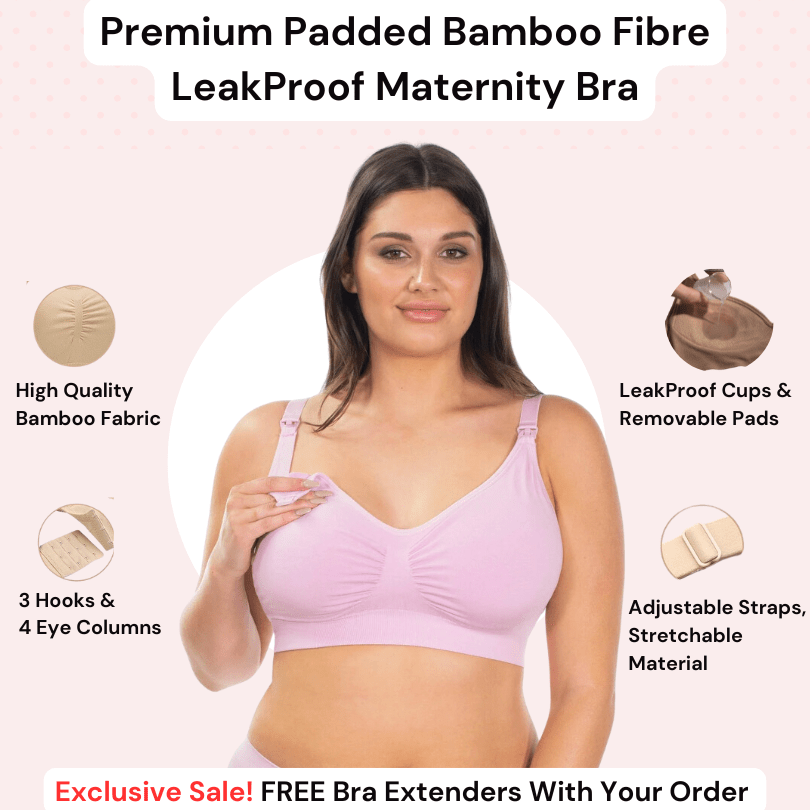 Pack of 3 Premium Padded LeakProof Nursing Bras with Removable Pads
